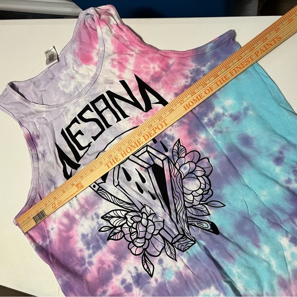 Alesana Tie Dye Tank Top Purple Pink Blue XL Emo Band Post Hardcore L1 - Picture 6 of 6